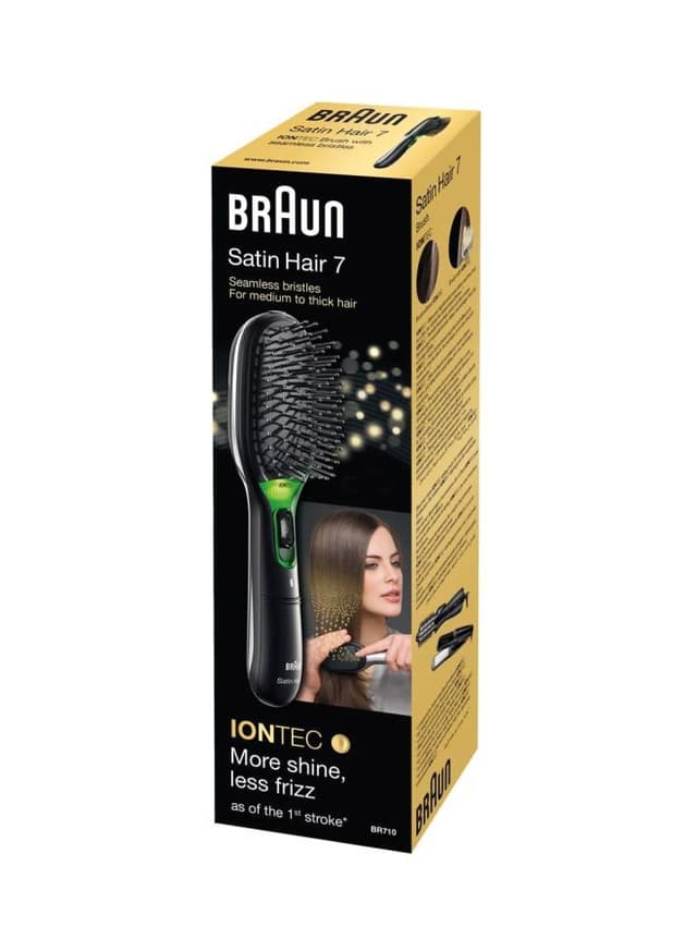 BRAUN Satin Hair 7 Iontec Brush Black/Green 6.57 x 2.55inch