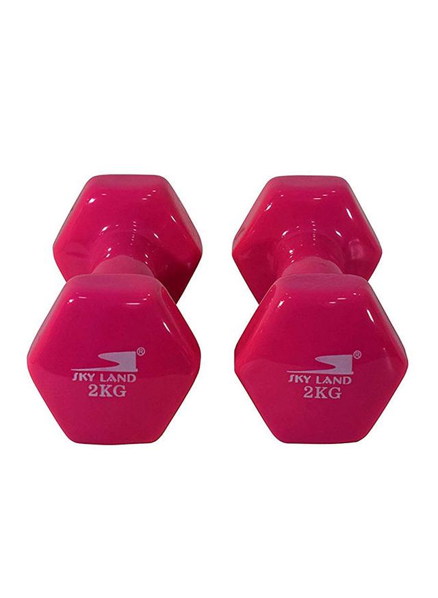 SkyLand Vinyl 2-Piece Fitness Dumbell Set Pink 2 x 2kg