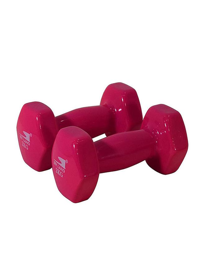 SkyLand Vinyl 2-Piece Fitness Dumbell Set Pink 2 x 2kg