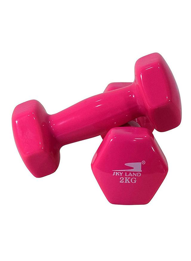 SkyLand Vinyl 2-Piece Fitness Dumbell Set Pink 2 x 2kg - SW1hZ2U6MjMyOTg2