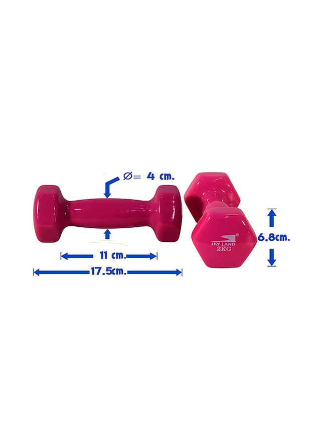 SkyLand Vinyl 2-Piece Fitness Dumbell Set Pink 2 x 2kg - SW1hZ2U6MjMyOTk2