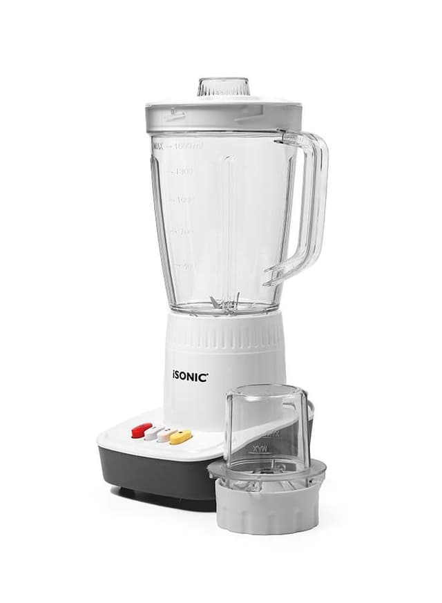 خلاط مع مطحنة كهربائية بسعة 1.6 لتر وقوة 400 واط 2 IN 1 BLENDER - ISONIC