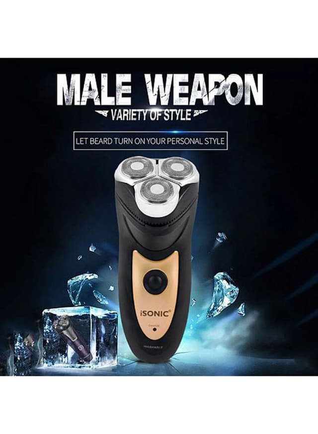 ماكينة حلاقة الشعر بثلاثة رؤوس Rechargeable Shaver - ISONIC
