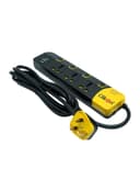 ClikOn 3 Way Socket Extension Adapter With USB Port CK556 N Black/Yellow