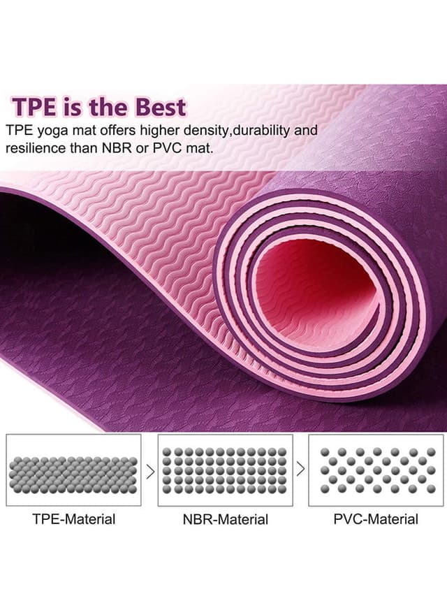 SkyLand Anti-Skid Yoga Mat 6 mm - Purple 60.96 cm