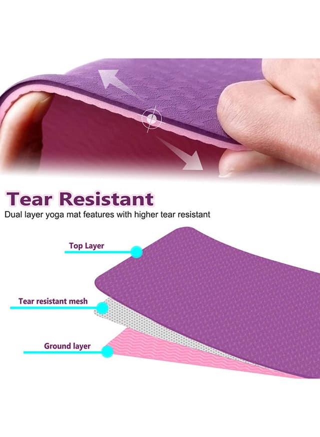 SkyLand Anti-Skid Yoga Mat 6 mm - Purple 60.96 cm