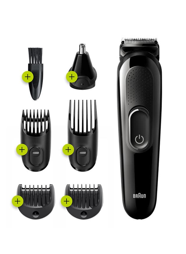 BRAUN 6 In 1 Face And Head Multi Grooming Kit Black