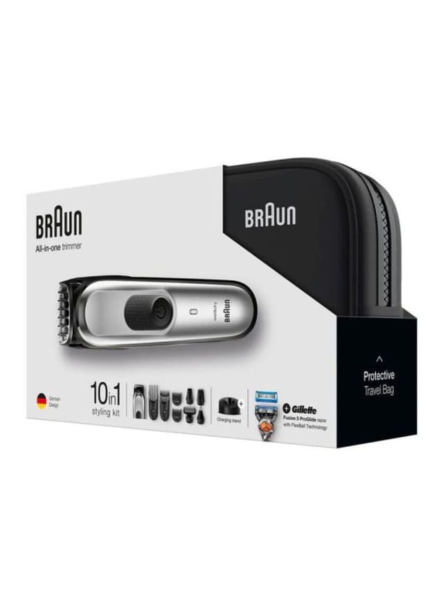 BRAUN 10 In 1 Beard Trimmer And Hair Clipper Black/Silver