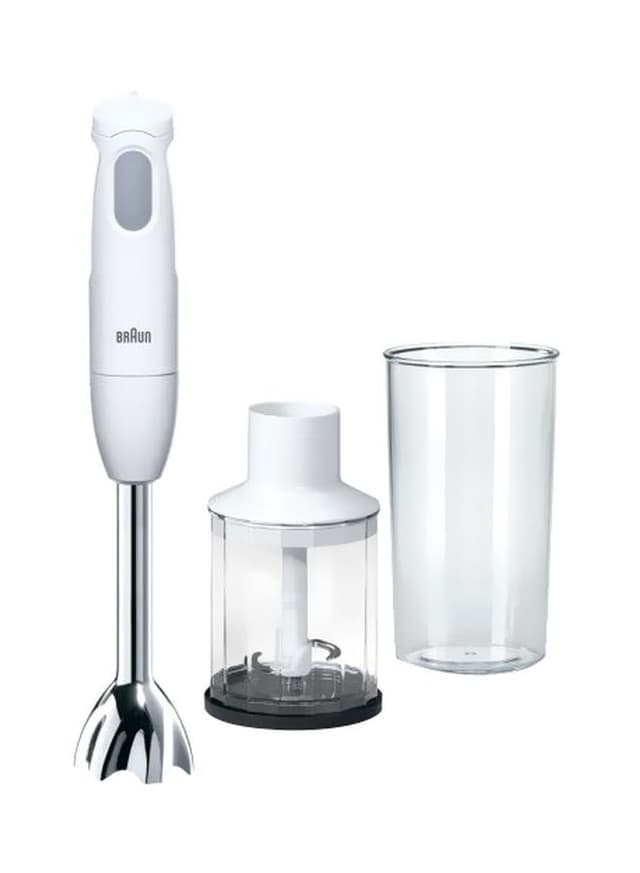 BRAUN MultiQuick 1 Portable Hand Blender Set 450 W MQ 120 White/Clear/Silver