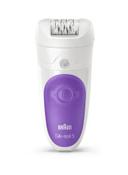 براون لازالة الشعر ( مع 4 رؤوس ) قابل للشحن - ابيض / نهدي BRAUN - Silk Epil 5 Wet And Dry Cordless Epilator - SW1hZ2U6Mjg2NDEz