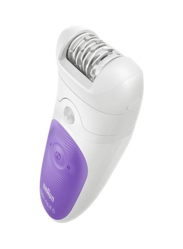 براون لازالة الشعر ( مع 4 رؤوس ) قابل للشحن - ابيض / نهدي BRAUN - Silk Epil 5 Wet And Dry Cordless Epilator - SW1hZ2U6Mjg2NDE1