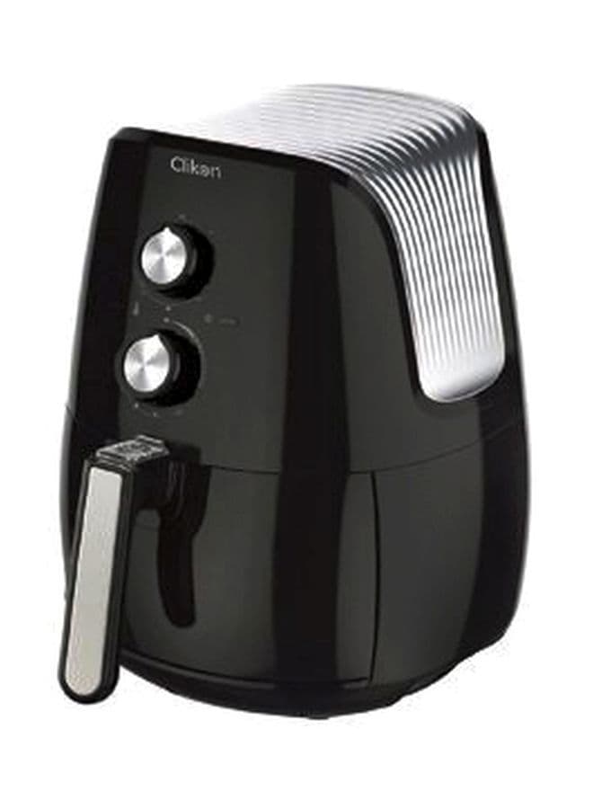 جهاز اير فراير صغيرة 1500 واط 2 لتر أسود وفضي كليكون Clikon Black/Silver 2l 1500W Small Air Fryer