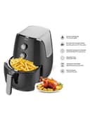 جهاز اير فراير صغيرة 1500 واط 2 لتر أسود وفضي كليكون Clikon Black/Silver 2l 1500W Small Air Fryer