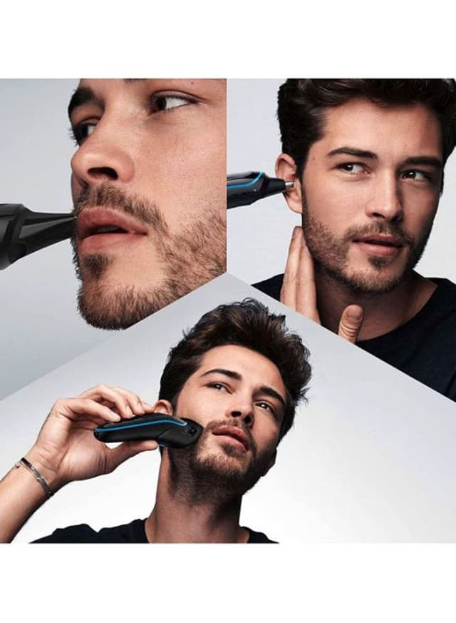 ماكينة حلاقة براون للرجال  9 في 1 مع شفرة و 8 ملحقات لحلاقة اللحية والجسم BRAUN 9 In 1 Beard Trimmer Set With Gillette Fusion5