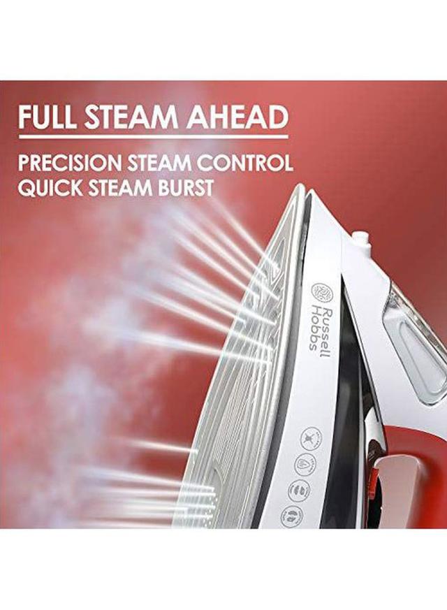 Russell Hobbs Electric Steam Iron 2000 W DURBY2000 White/Black/Red - SW1hZ2U6MjU0MDIx