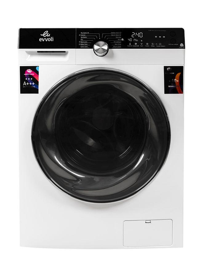 evvoli Front Load Washing Machine With Dryer 8 kg 1900 W EVWM FCOM 8/614W White/Black