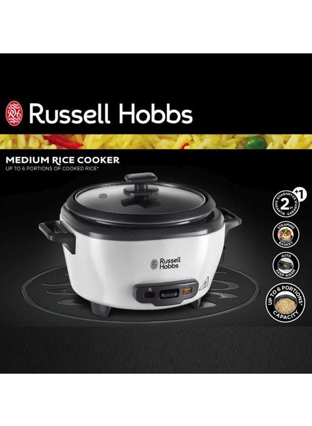 Russell Hobbs Medium Rice Cooker - Black & White