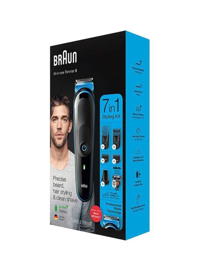 BRAUN 7 In 1 Styling Kit Black/Blue/Orange