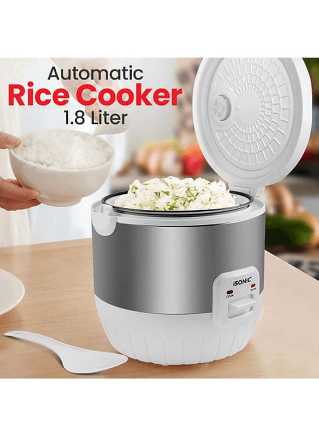 جهاز طهي الأرز بسعة 1.8 لتر وقوة 762 واط Automatic Rice Cooker - ISONIC