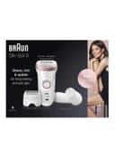 BRAUN SensoSmart Silk Epil 9 Wet And Dry Epilator And Facial Cleansing Brush White/Rose Gold
