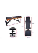SkyLand SKY LAND EM1853 Unisex Adult Multifunction Adjustable Weight Bench Black, L 112 x W 33 X H 41 cm