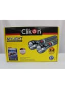 ClikOn 2 Piece Rechargeable LED Flashlight Torch Silver