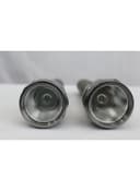 ClikOn 2 Piece Rechargeable LED Flashlight Torch Silver