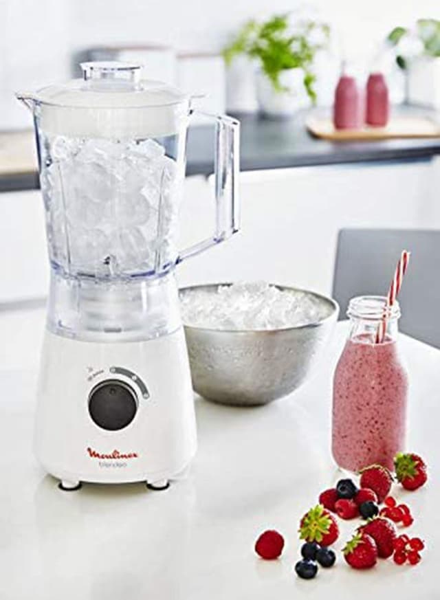 MOULINEX Blendeo Blender With Grinder/Grater/Ice Crush Function 1.5 l 400 W LM2A3127 White/Clear