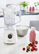 MOULINEX Blendeo Blender With Grinder/Grater/Ice Crush Function 1.5 l 400 W LM2A3127 White/Clear