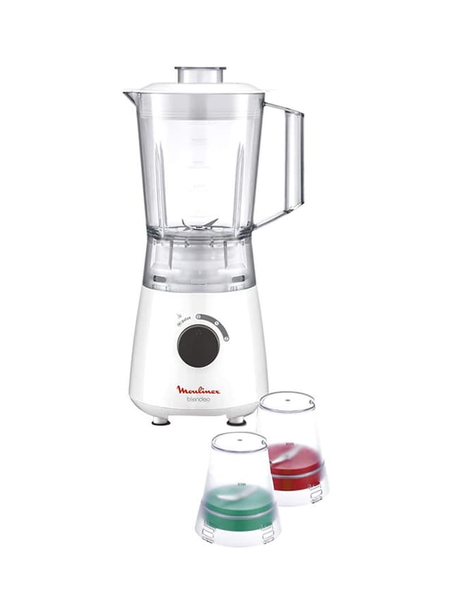 MOULINEX Blendeo Blender With Grinder/Grater/Ice Crush Function 1.5 l 400 W LM2A3127 White/Clear