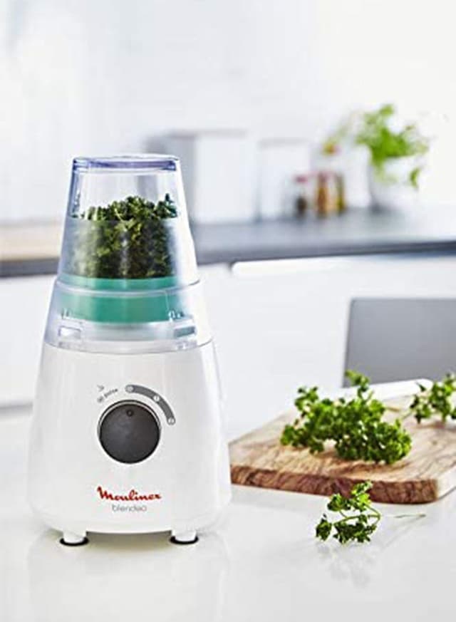 MOULINEX Blendeo Blender With Grinder/Grater/Ice Crush Function 1.5 l 400 W LM2A3127 White/Clear