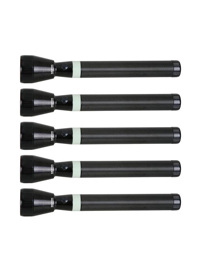 Krypton 5 Piece Rechargeable LED Flashlight Black/White