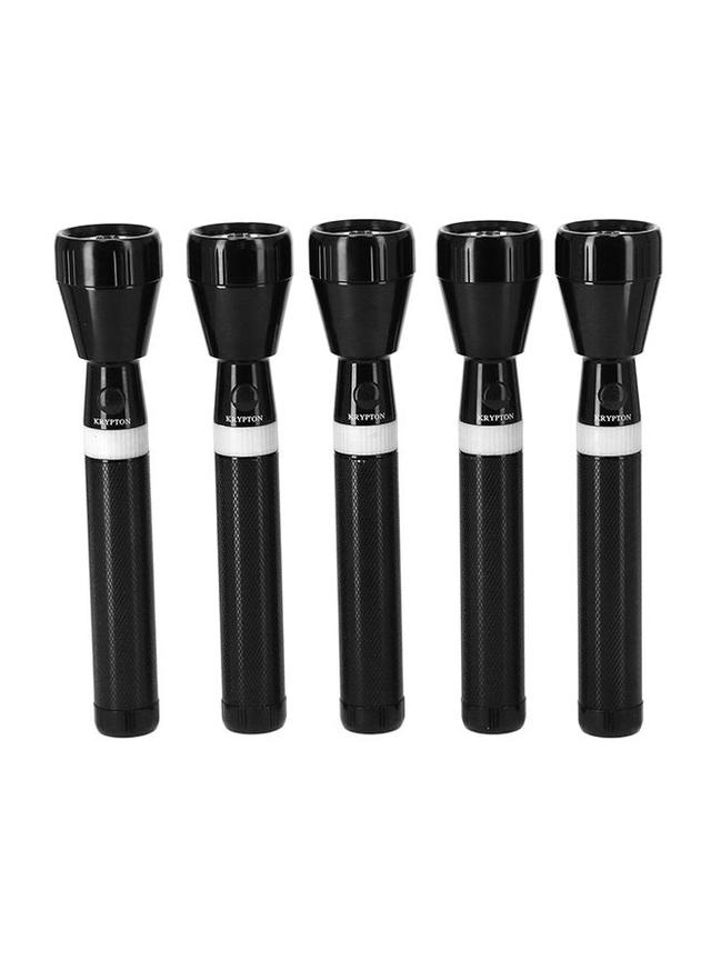 Krypton 5 Piece Rechargeable LED Flashlight Black/White