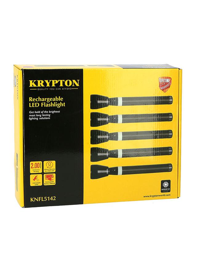 Krypton 5 Piece Rechargeable LED Flashlight Black/White