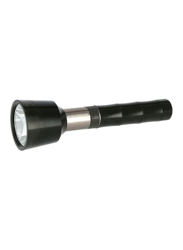 Krypton Rechargeable LED Flashlight Black/Silver/Clear