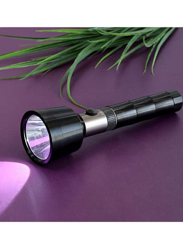 Krypton Rechargeable LED Flashlight Black/Silver/Clear