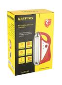 Krypton Rechargeable LED Emergency Light With USB & Solar Charger Jacks Pink/Black