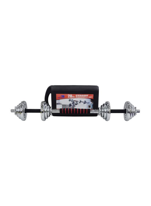 مجموعة دامبل قابل للتعديل بوزن 20 كغ Chrome Dumbbell Set - SkyLand