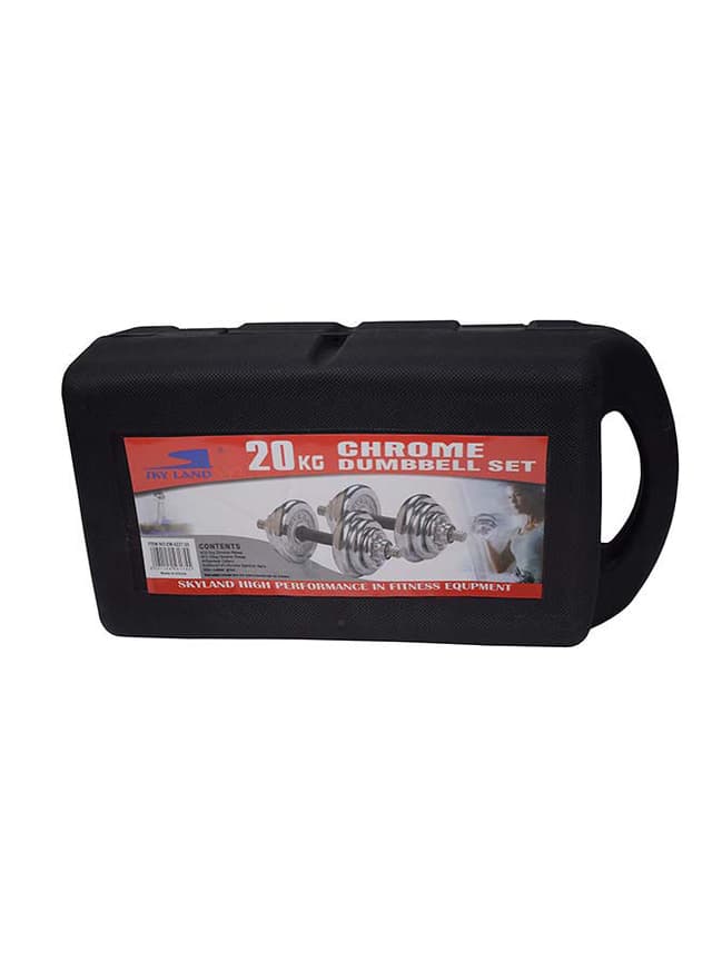 مجموعة دامبل قابل للتعديل بوزن 20 كغ Chrome Dumbbell Set - SkyLand