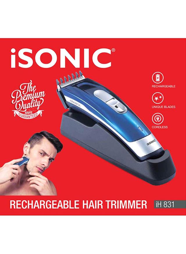 ISONIC Rechargeable Hair Trimmer Blue/Silver 20cm - SW1hZ2U6MjgyNTY2