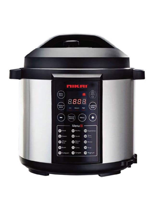 قدر ضغط كهربائي بسعة 6 لتر NIKAI Digital Pressure Cooker