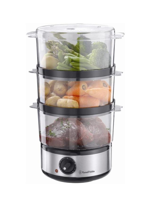 قدر الطبخ بالبخار سعة 7 لتر Russell Hobbs 3 Tier Food Steamer - SW1hZ2U6MjU1MjU4