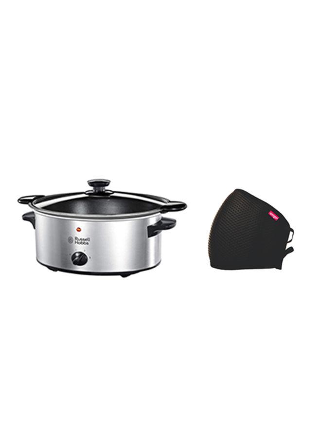 قدر التسخين الكهربائي بسعة 3.5 لتر Russell Hobbs Searing Slow Cooker With Mask Set