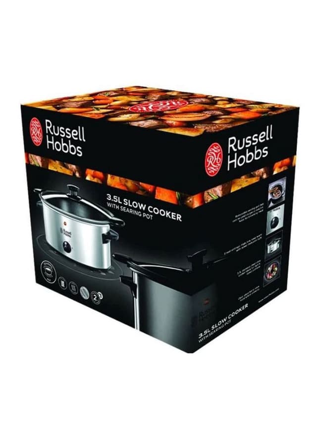 Russell Hobbs Searing Slow Cooker With Mask Set 3.5 l 160 W 22740GCC Black/Silver - 139089