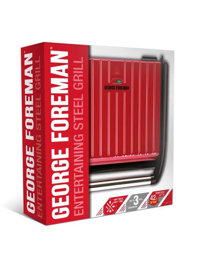 Russell Hobbs George Foreman Entertaining Steel Grill 1850 W 25050 Red/Black