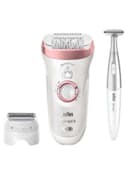 BRAUN Silk Epil 9 SensoSmart Wet and Dry Epilator 3 in 1 Trimmer Rose Gold/White/silver