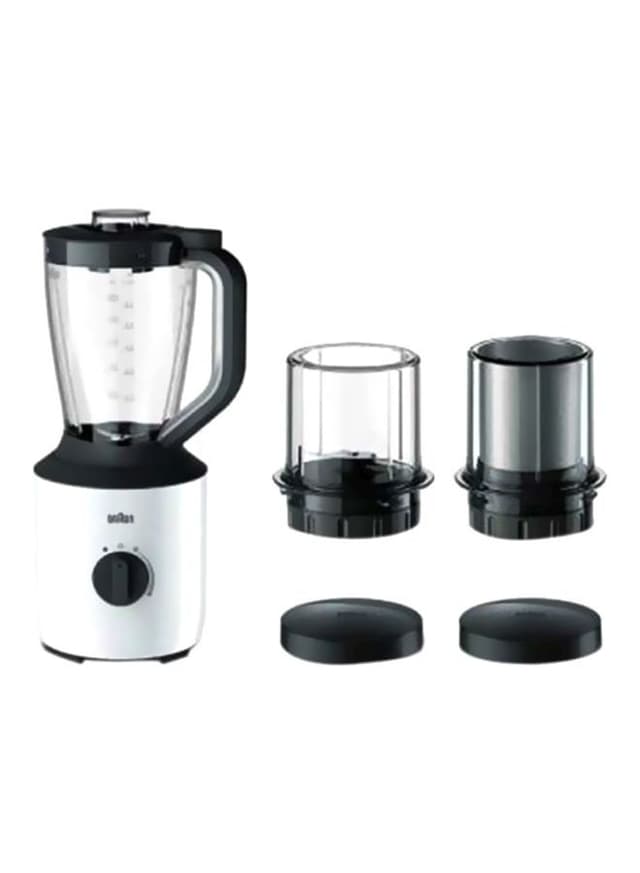 خلاط كهربائي بقوة 800 واط وسعة 2 لتر - أبيض BRAUN - PowerBlend 3 TriAction Technology Blender 2  JB3123WH