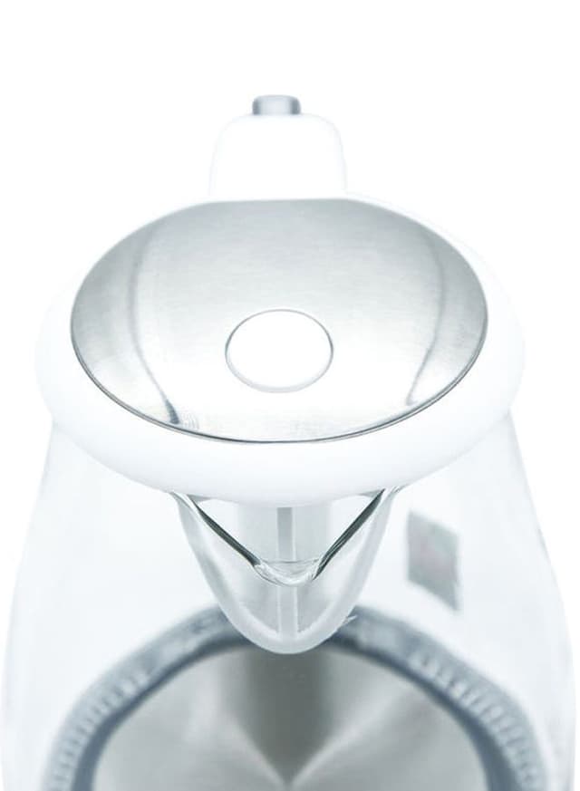 ClikOn Glass Body Electric Kettle With LED Glow Indicator 1.7 l 1850 W CK5128 White/Clear