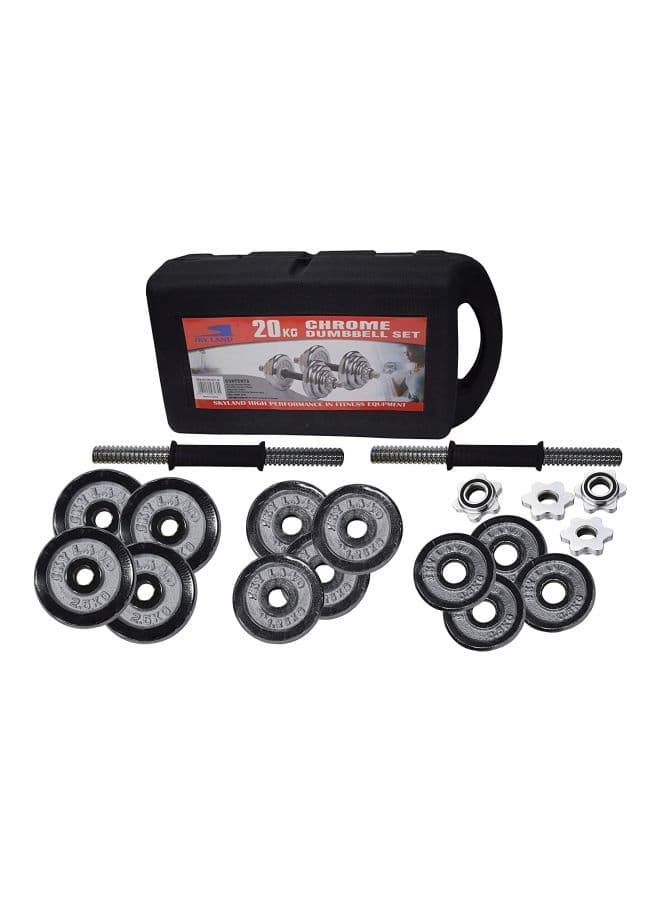 SkyLand 18-Piece Dumbell Set With Case 20kg