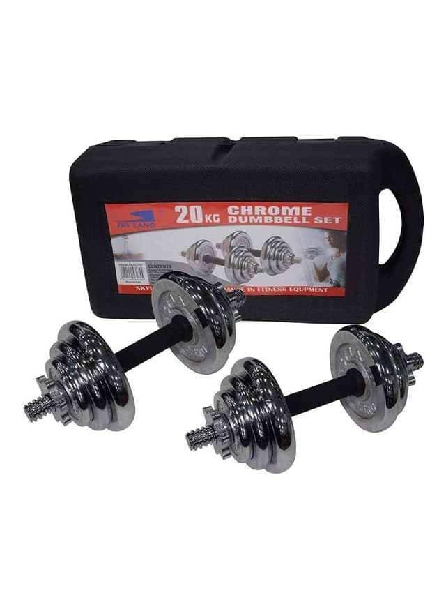 SkyLand 18-Piece Dumbell Set With Case 20kg - 130368